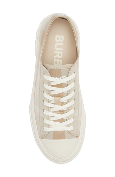 Shop Burberry Jack Check Low Top Sneaker In Soft Fawn Ip Chck