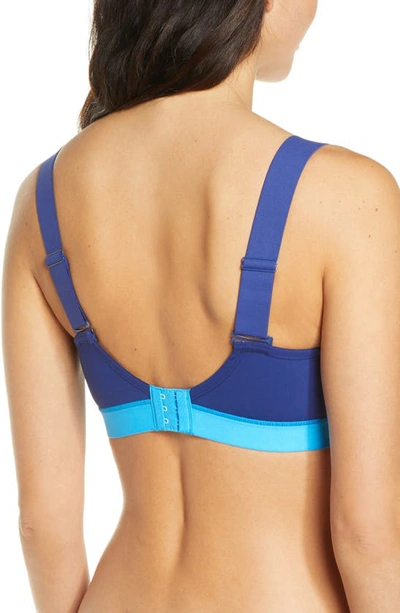 Shop Natori Dynamic Contour Underwire Sports Bra In Rich Navy/ Malibu Blue