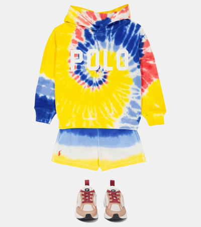 Polo Ralph Lauren Tie-dye Cotton Shorts In Blue Dip Dye