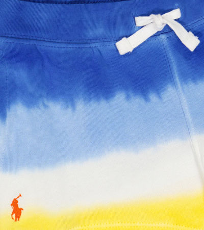 Polo Ralph Lauren Tie-dye Cotton Shorts In Blue Dip Dye