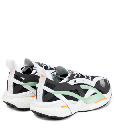 Shop Adidas By Stella Mccartney Solarglide Sneakers In Cblack/ftwwht/bligrn