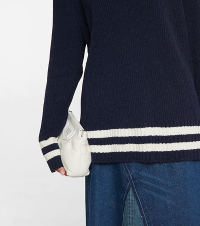 Shop Maison Margiela Appliquéd Ribbed-knit Sweater In 004f