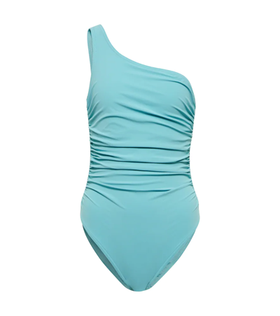 Karla Colletto One Shoulder With Shelf Bra Swimsuit In Neptune | ModeSens