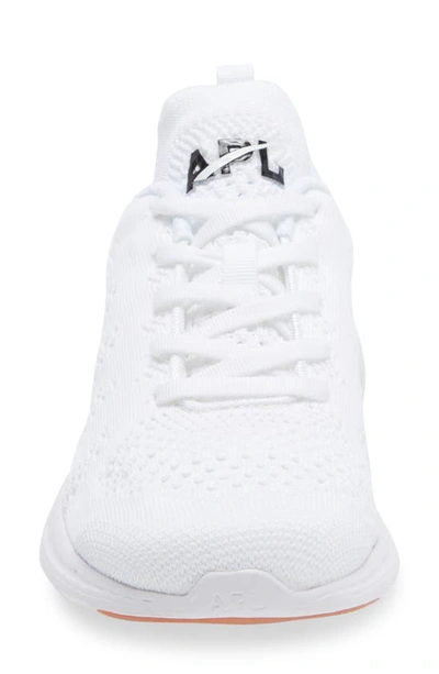 Apl Athletic Propulsion Labs Techloom Pro Knit Running Shoe In White/ Black/ Gum