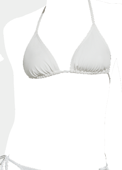 Shop Eres Mouna Triangle Bikini Top In Blanc