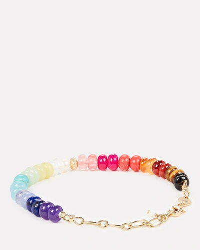 Shop Anni Lu Iris Rainbow Bracelet In Multi