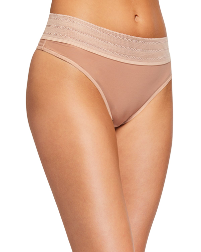 Shop Else Bare Mesh Thong In Lilac