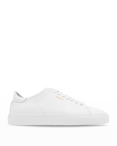 Shop Axel Arigato Men's Clean 90 Tonal Leather Low-top Sneakers In White