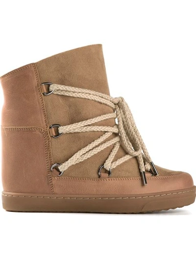 Isabel Marant 'nowles' Boots In Tan-brown