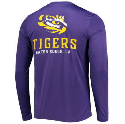 Shop Colosseum Purple Lsu Tigers Mossy Oak Spf 50 Performance Long Sleeve T-shirt