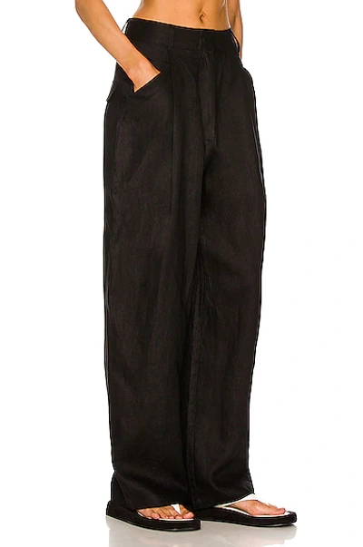 Shop Aexae Linen Pant In Black