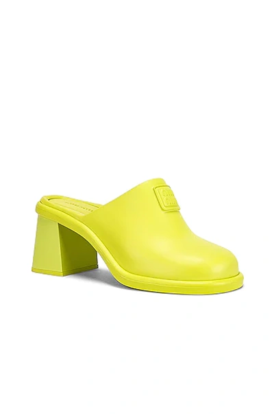 Miu Miu Soft Mules In Lime