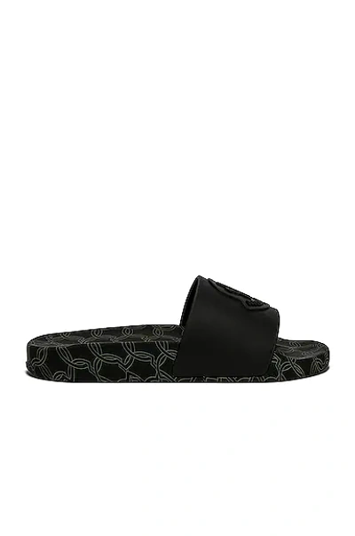 Shop Moncler Jeanne Slide Sandal In Black