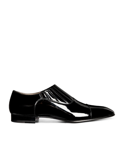 Shop Christian Louboutin Greg On Patent Leather Slip-on Derby Shoes In Black