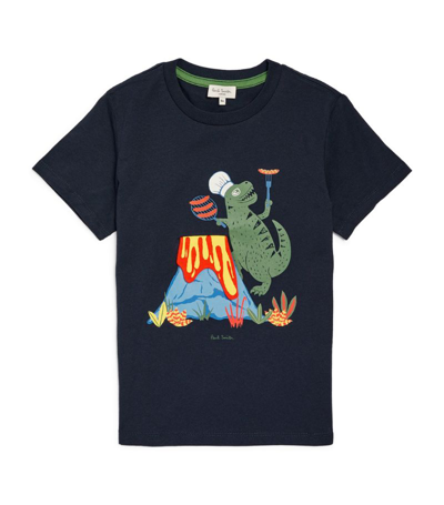 Shop Paul Smith Junior Dino Print T-shirt In Navy