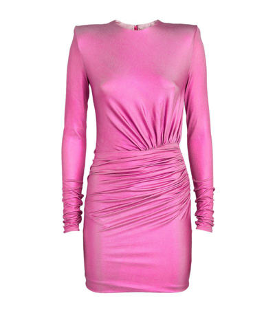 Shop Alexandre Vauthier Iridescent Mini Dress In Pink