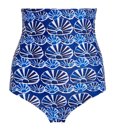 Shop La Doublej High-waist Giga Bikini Bottoms In Blue