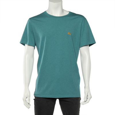 Pre-owned Burberry Turquoise Green Cotton Knit Roundneck T-shirt Xxl