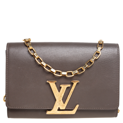 Louis Vuitton, Bags, Louis Vuitton Chain Louise In Granit Ghw