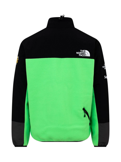 Shop Supreme X The North Face Rtg Fleece Jacket In Green