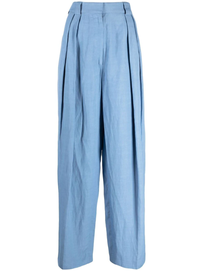 Shop Stella Mccartney High-waist Tailored Trousers In Blue