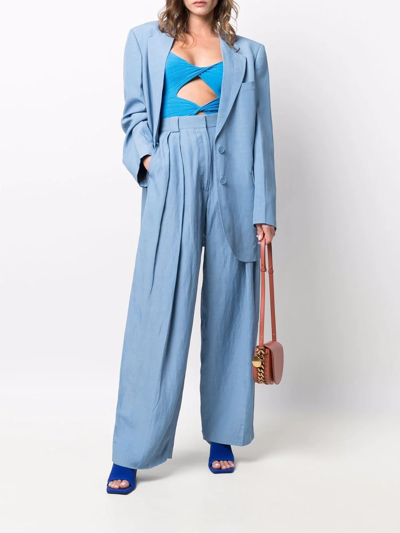 Shop Stella Mccartney High-waist Tailored Trousers In Blue