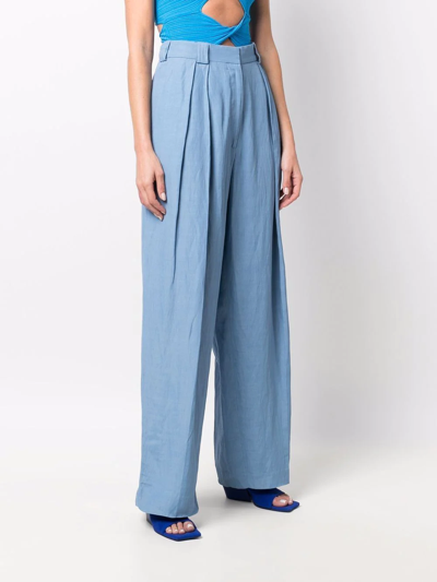 Shop Stella Mccartney High-waist Tailored Trousers In Blue