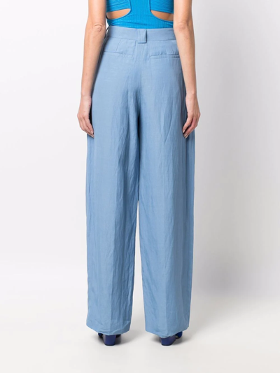 Shop Stella Mccartney High-waist Tailored Trousers In Blue