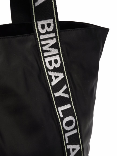 Bimba Y Lola Logo-print Strap Tote Bag In Black