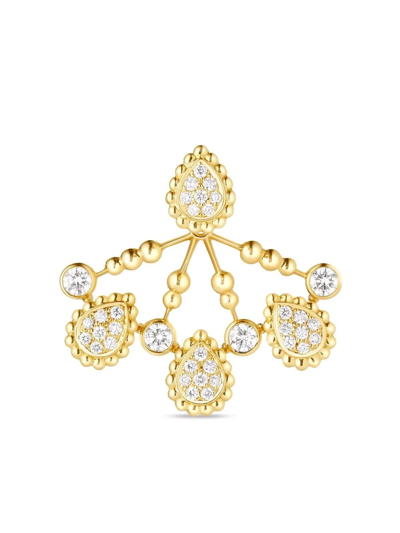 Shop Boucheron 18kt Yellow Gold Serpent Bohéme Diamond Earring