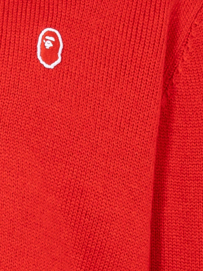 A Bathing Ape X Kid Cudi Cardigan In Red