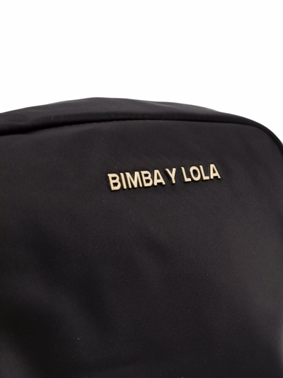 Bimba Y Lola Small Logo-plaque Crossbody Bag In Black