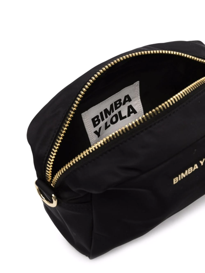 Shop Bimba Y Lola Small Logo-plaque Crossbody Bag In Black