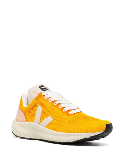 Shop Veja Marlin V-knit Sneakers In Orange