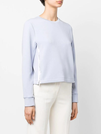 Shop Emporio Armani Zip-detail Sweatshirt In Violett