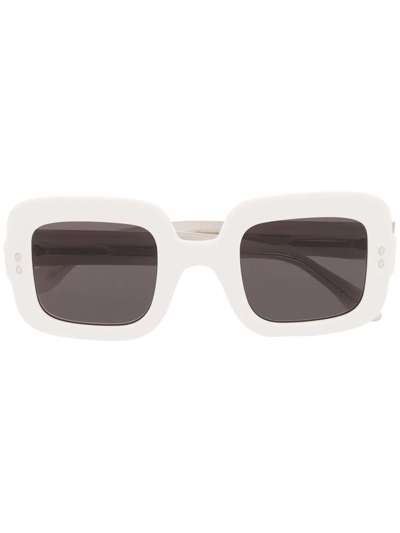 Shop Isabel Marant Eyewear Square-frame Sunglasses In White