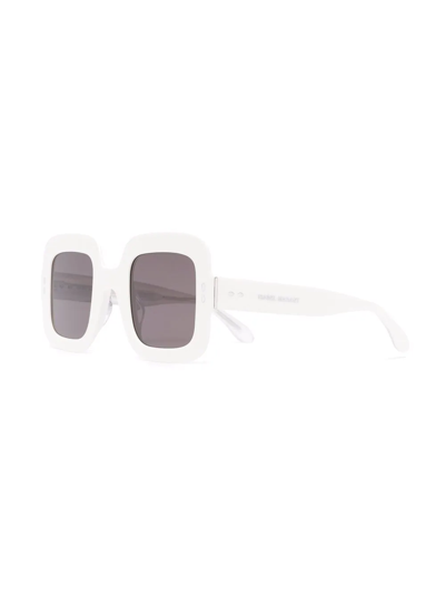 Shop Isabel Marant Eyewear Square-frame Sunglasses In White