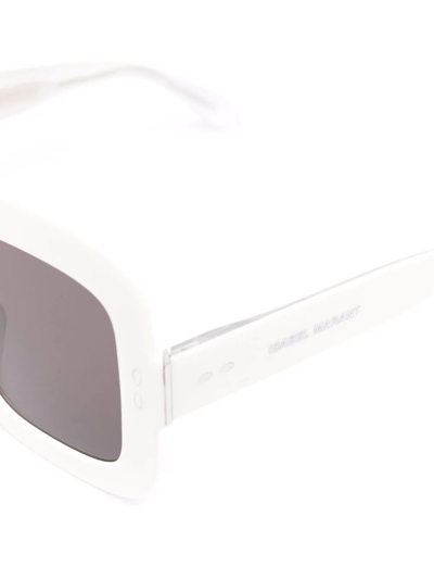 Shop Isabel Marant Eyewear Square-frame Sunglasses In White