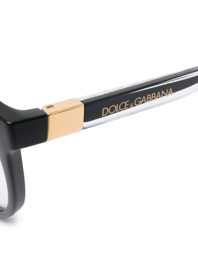 Shop Dolce & Gabbana Round-frame Optical Glasses In Weiss
