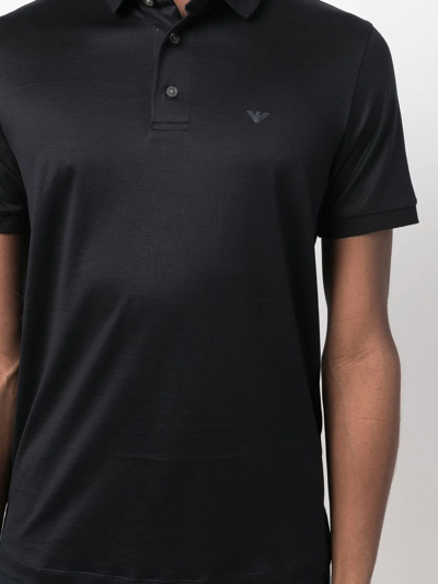 Emporio Armani Polo Blu Navy Basic In Blau