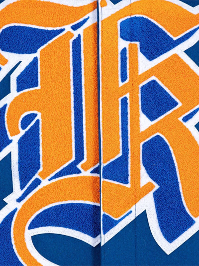 Jeff Hamilton Knicks-print Detail Bomber Jacket In Weiss