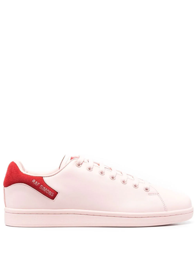 Shop Raf Simons Orion Low-top Leather Sneakers In Rosa