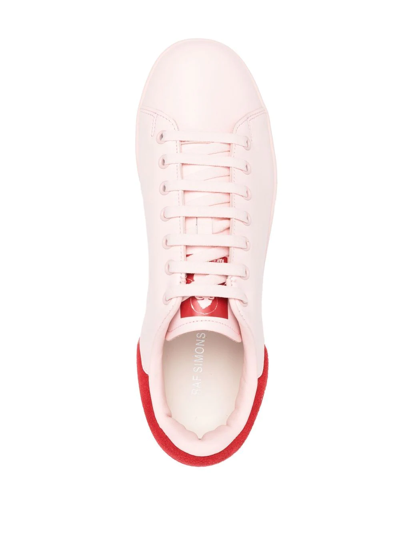 Shop Raf Simons Orion Low-top Leather Sneakers In Rosa