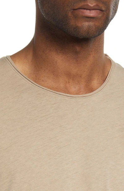 Shop Allsaints Slim Fit Crewneck T-shirt In Pebblestone Taupe