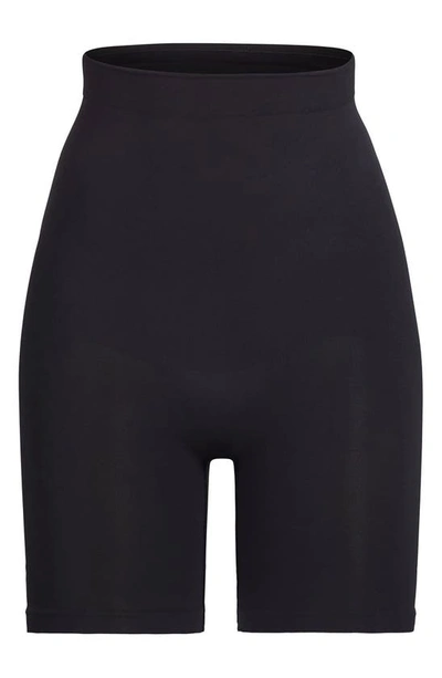 Shop Skims Sculpting Above The Knee Shorts In Onyx