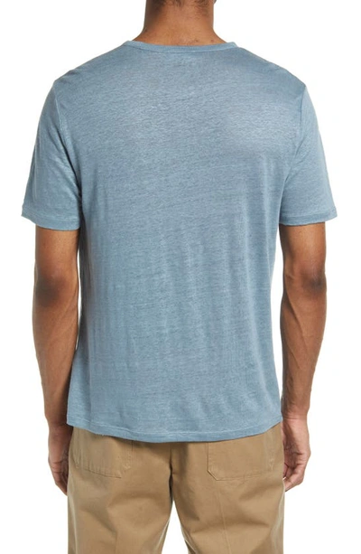 Shop Vince Crewneck Linen T-shirt In Highwater
