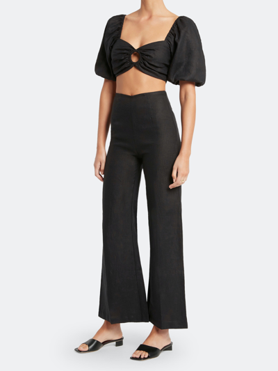 Shop Faithfull The Brand La Marches Top In Plain Black