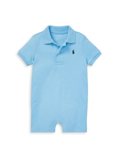 Shop Polo Ralph Lauren Baby Boy's Shortall In Blue