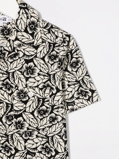Shop Bonpoint Teen Steve Floral-print Shirt In Neutrals
