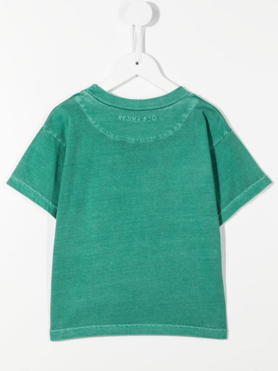Shop Rejina Pyo Ellis Graphic-print Organic Cotton T-shirt In Green